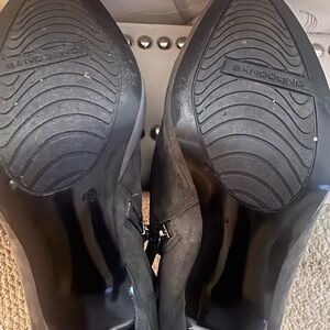 Bandolino Sleek Gray Heeled Boots for Women